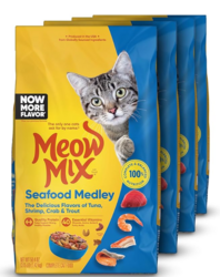 Meow Mix Seafood Medley Dry Cat Food, 3.15 Pound Bag (Pack of 4) from SKANDA INTERNATIONAL FZ LLE