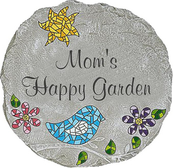 Let's Make Memories Personalized Mosaic Garden Stone - for Grandma, Mom - Large Stone - Personalize Message from SKANDA INTERNATIONAL FZ LLE