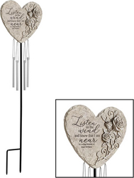 Let's Make Memories Personalized Memorial Wind Chime - Sympathy - Customized Condolences - Loss of Loved One - Celebrate Their Life - Outdoor Memorial - Heart - Whispers in The Wind from SKANDA INTERNATIONAL FZ LLE
