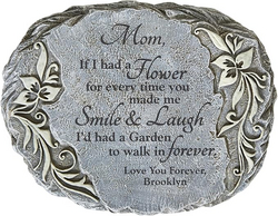 Let's Make Memories Personalized Memorial Garden Stone - Glow-in-The-Dark - Laser Engraved - Sympathy Grave Marker - Outdoor Memorial - Condolences - I - Forever Garden Glow from SKANDA INTERNATIONAL FZ LLE