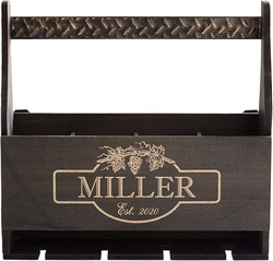 Let's Make Memories Personalized Rustic Wood Wine Rack - Wine Country Decor - for Wine Lovers - Customize with Name — Vineyard Version from SKANDA INTERNATIONAL FZ LLE