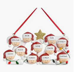 Let's Make Memories Personalized Christmas Ornament for Families - Laser-Engraved Resin - Christmas 2025 Keepsake Ornament - Tree Decor - Light Skin - 11 Heads