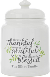 Let's Make Memories Personalized Cookie Jar - Thankful, Grateful, Blessed - For Bakers- Kitchenware from SKANDA INTERNATIONAL FZ LLE