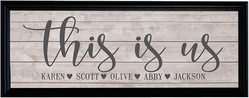 Let's Make Memories Personalized This Is Us Canvas with Frame - Framed Family Canvas - Customized Wall Art - Home Decor - 9”H x 27”W from SKANDA INTERNATIONAL FZ LLE