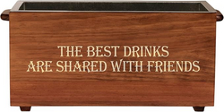 Let's Make Memories Personalized Wood Beverage Chiller - Custom Beverage Tub - For Couples - 7.5"D x 19.5"W x 8.5"H from SKANDA INTERNATIONAL FZ LLE