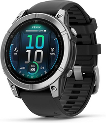Garmin f?nix® E – 47 mm, AMOLED, Premium Multisport GPS Smartwatch, Long-Lasting Battery Life, Stainless Steel with Black Band from SKANDA INTERNATIONAL FZ LLE