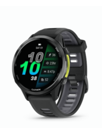Garmin® Forerunner® 970, Premium GPS Running and Triathlon Smartwatch, AMOLED Display, Built-in LED Flashlight, Carbon Gray DLC Titanium with Black Case and Black/Translucent Whitestone Band from SKANDA INTERNATIONAL FZ LLE