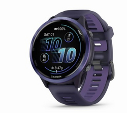 Garmin® Forerunner® 570, 47mm, Advanced GPS Running and Triathlon Smartwatch, AMOLED Display, Training and Recovery Features, Indigo Aluminum with Translucent Imperial Purple/Indigo Band from SKANDA INTERNATIONAL FZ LLE