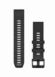 Garmin QuickFit, 20mm Black/Pebble Gray Silicone Band