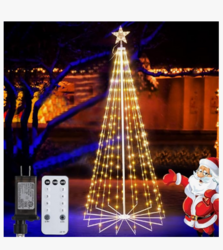 Christmas Cone Tree Light, 7.5ft 295 LED Light Show Christmas Tree from SKANDA INTERNATIONAL FZ LLE