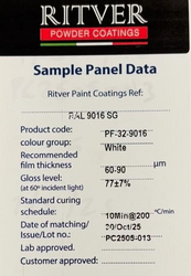 POWDER COATING RAL9016 SG WHITE