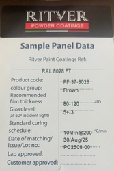 RAL8028 BROWN POWDER COATING