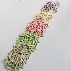 Cylinder natural tofu clumping cat litter from DALIAN ZZ INT'L TRADE CO.,LTD.