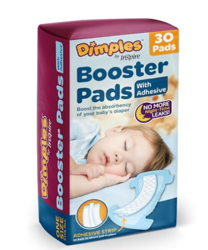 Inspire Dimples Booster Pads, Baby Diaper Doubler with Adhesive - Boosts Diaper Absorbency - No More leaks 30 Count (with Adhesive for Secure Fit) (30 Count) from SKANDA INTERNATIONAL FZ LLE