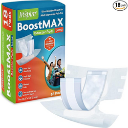 Inspire Incontinence Booster Pads Super Absorbent Extra Long | Pad Liner Women and Men | Inserts for Adult Diapers 5+ Cups Absorbency Money Back Leak Free Guarantee! from SKANDA INTERNATIONAL FZ LLE