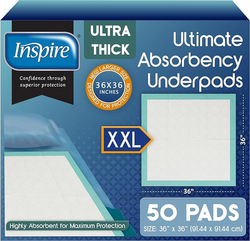 Inspire Extra Large Super Absorbent Disposable Bed ...