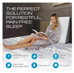 Kolbs Bed Wedge Pillow for Sleep Apnea, Acid Reflux, and Back Pain Relief, with Chic Jacquard Cover from SKANDA INTERNATIONAL FZ LLE