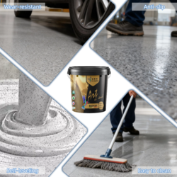 Blue Kingfisher epoxy floor paint is wear-resistant and scratch-resistant and has high appearance value