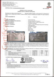 BARITE SPECIFICATION STANDARD TABLE AND SHEET