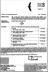 BARITE SPECIFICATION STANDARD TABLE AND SHEET