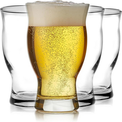 Libbey Craft Brews Nucleated Pint Beer Glasses, Dishwasher Safe Pint Glasses Set of 4 for Light Beers, Stouts, Laser Etching Nucleated Beer Glasses from SKANDA INTERNATIONAL FZ LLE