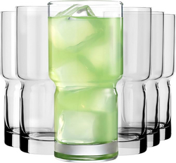 Libbey Newton Tumbler Drinking Glasses, Stackable, Tall Drinking Glasses Set of 6, 16 oz Glasses Drinking Set for Holidays, Birthdays, and More from SKANDA INTERNATIONAL FZ LLE
