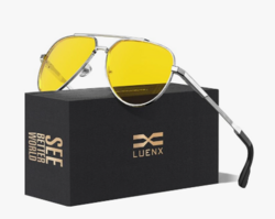 LUENX Aviator Sunglasses for Men Women Polarized Trendy Sun Shades UV 400 Protection