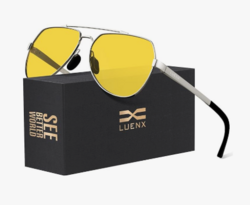 LUENX Aviator Sunglasses for Men Women Polarized New Shades Large Metal Frame - UV 400 Protection from SKANDA INTERNATIONAL FZ LLE