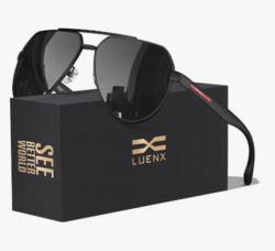 LUENX Aviator Sunglasses for Men Polarized Pilot Shades UV400 Sun Glasses with Accessories from SKANDA INTERNATIONAL FZ LLE