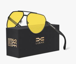 LUENX Aviator Sunglasses for Men Polarized Pilot Shades UV400 Sun Glasses with Accessories from SKANDA INTERNATIONAL FZ LLE