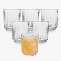Libbey Paneled Double Old Fashioned Glasses, 11.2 Oz Fine Ribbed Line Whiskey Drinking Glasses, Dishwasher Safe Rocks Glass Set for Spirits, Cocktails from SKANDA INTERNATIONAL FZ LLE