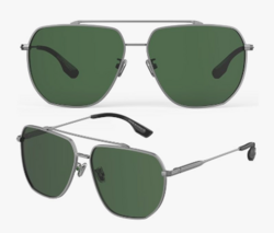 LUENX Men's Aviator Sunglasses Square Polarized UV400 Women Shades Oversized Lens 61mm,Dark Green Lens/Matte Gunmetal Frame from SKANDA INTERNATIONAL FZ LLE