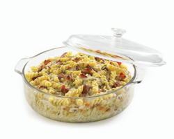Libbey 55952 3.2-Quart Covered Casserole, 2-Pack
