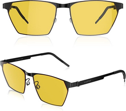 LUENX Night Vision Glasses, Night Driving Glasses Anti Glare HD Nylon Lens UV 400 Protection Night Glasses for Driving Outdoor Sport Fishing Unisex Eyewear With Stylish Case from SKANDA INTERNATIONAL FZ LLE