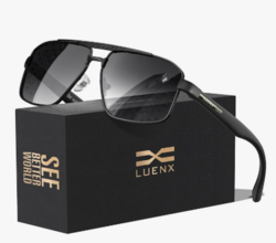 LUENX Aviator Sunglasses for Men Women Polarized Driving Classic Shades - UV 400 Protection with Accessories 60MM from SKANDA INTERNATIONAL FZ LLE