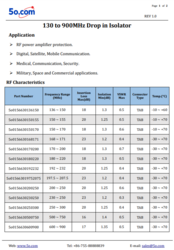 VHF Band 150 to 170MHz Drop in Isolator