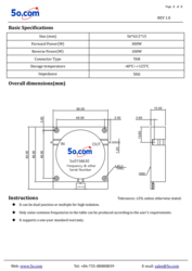 VHF Band 150 to 170MHz Drop in Isolator