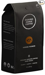 Kicking Horse Coffee 454 Horse Power, Dark Roast, Ground, 284 g (Pack of 6) - Certified Organic, Fairtrade, Kosher from SKANDA INTERNATIONAL FZ LLE