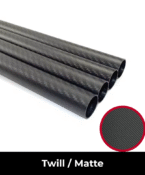 Matte Carbon Fiber Pipes