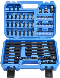 78-Piece Impact Socket Extension Set, 1/4", 3/8" & 1/2" Drive, Includes Socket Adapters, Ratchet Extension Bars, Swivel Joints, Couplers & 57 Impact Bits from SKANDA INTERNATIONAL FZ LLE