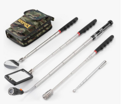 Telescoping Magnetic Pickup Tool Set, Inspection Mirror Telescoping, LED Flashlight, Cool Gadgets for Men, Stocking Stuffers, Gifts for Dad, Husband, Kids, Boyfriend, Magnet Stick from SKANDA INTERNATIONAL FZ LLE