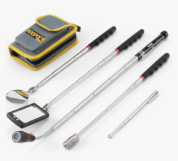 Telescoping Magnetic Pickup Tool Set, Inspection Mirror Telescoping, LED Flashlight, Cool Gadgets for Men, Stocking Stuffers, Gifts for Dad, Husband, Kids, Boyfriend, Magnet Stick from SKANDA INTERNATIONAL FZ LLE