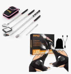 Magnetic Pickup Tool Set LED Gloves, Cool Gadgets for Men, Gifts for Dad, Husband, Kids, Boyfriend, Christmas Gifts for Men Who Have Everything, Cool Gadgets for Fishing, Hunting, Camping, Techies from SKANDA INTERNATIONAL FZ LLE