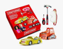 CRAFTSMAN Bundle 4 OK013-CM Sprint Racer Kit, OK017-CM Bulldozer Kit, PH Mini Screwdriver, Hammer, Safety Goggles from SKANDA INTERNATIONAL FZ LLE