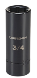 CRAFTSMAN Deep Impact Socket, SAE, 1/2-Inch Drive, 3/4-Inch  from SKANDA INTERNATIONAL FZ LLE