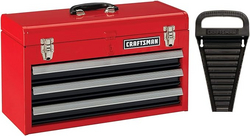 CRAFTSMAN Tool Chest, 3-Drawer, Portable, with Wrench Organizer, Stainless Steel, Capacity Holds Up To 25-lb In Each Drawer (CMST53005RB) from SKANDA INTERNATIONAL FZ LLE