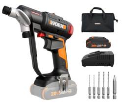 WORX Cordless Drill Driver, 20V 445 in·lb Brushless Power Drill Driver, Powerful Drilling and Driving, 2-in-1 Design, Intelligent Digital Display, Battery and Charger Included, PowerShare from SKANDA INTERNATIONAL FZ LLE