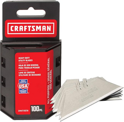 CRAFTSMAN Utility Knife Blades, 100 Pack, For Drywall, Leather, Rubber and More (CMHT11921A) from SKANDA INTERNATIONAL FZ LLE