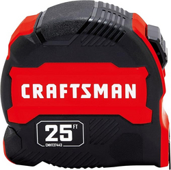CRAFTSMAN 25-Ft Tape Measure with Fraction Marketing, Retractable, Manual-Locking Blade (CMHT37443S) from SKANDA INTERNATIONAL FZ LLE