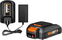 WORX WA3606, 2.0Ah, Indicator, 5 hr Charging Time 20V Battery and Charger, Black & Orange from SKANDA INTERNATIONAL FZ LLE